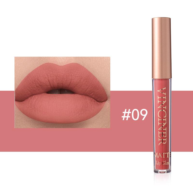 12-Farben matter flüssiger Lippenstift: Wasserdichter, langanhaltender, nicht haftender Lippenstift-Gloss für Tassen.