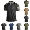 Mens Short Sleeve Polo Shirt 1776 2026 Print Raglan Athletic Fit Stretch Performance Golf Top