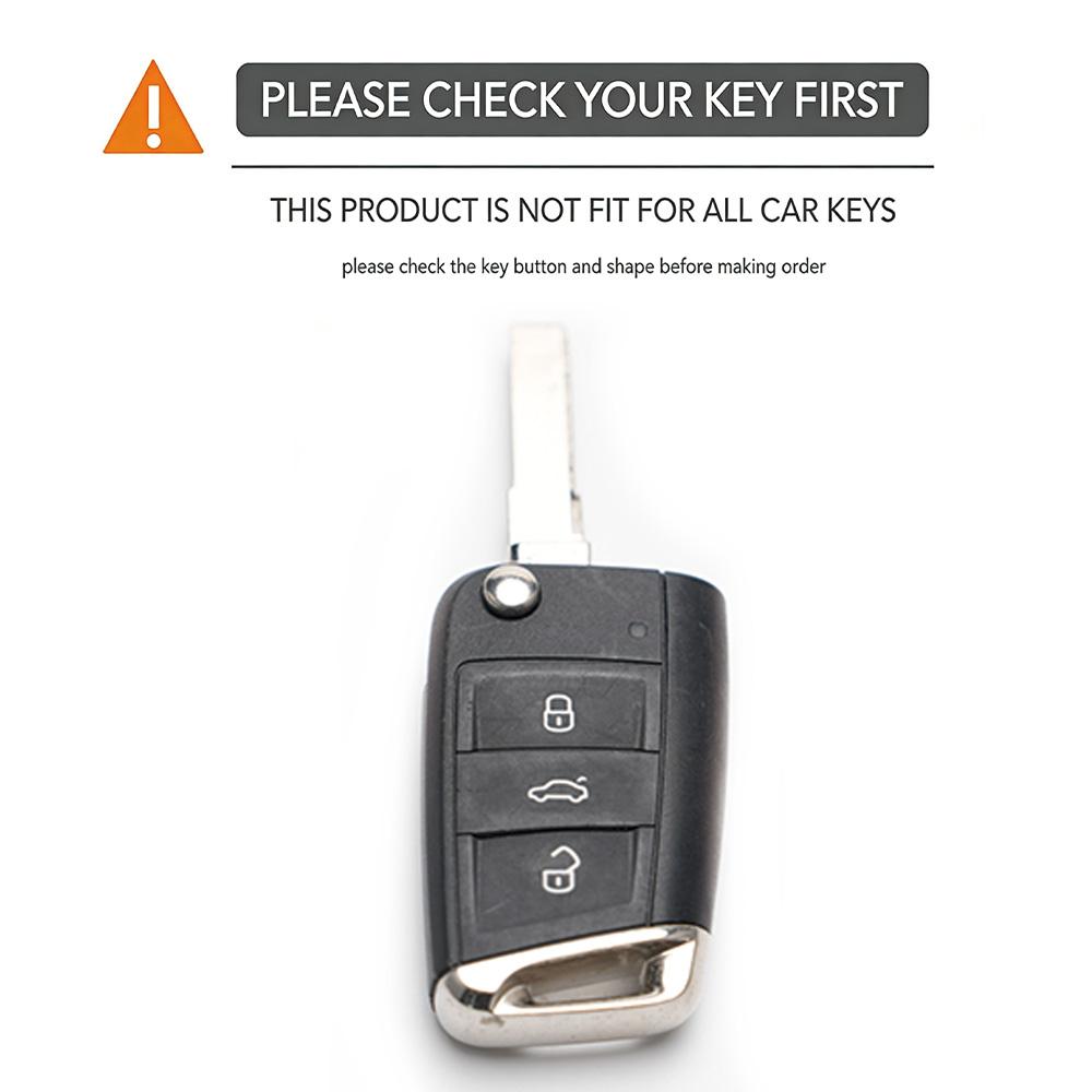 New Keychain Silicone Car Key Case Cover for Volkswagen VW Golf 7 MK7 Tiguan Mk2 for Skoda Octavia 3 A7 Kodiaq 2017-2021 SEAT