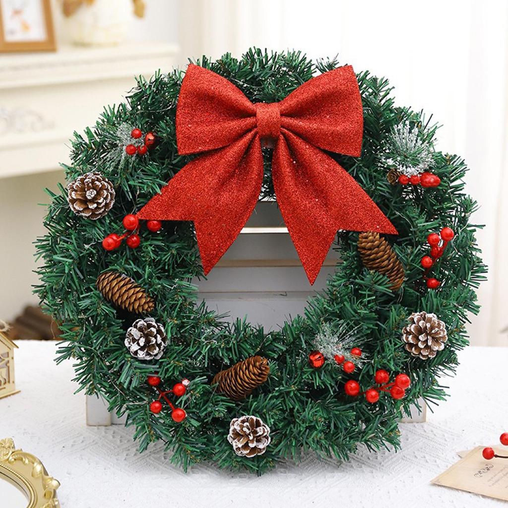 Christmas Wreaths For Front Door Fence Holiday Wreath Charming Christmas Decoration For Farmhouse Window Kitchen Fireplace Wall