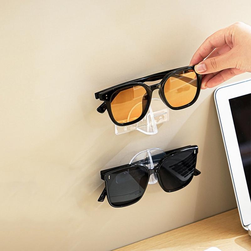 1/3/5/10pcs Glasses Storage Rack Transparent Color Wall-Mounted Sunglasses Storage Holder Glasses Display Rack Home Decoration