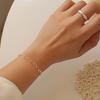 Women's Daily Accessory Diffused Silver Chain Bracelet