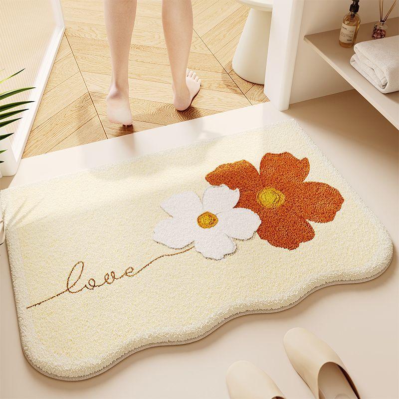 Dopamine bathroom door carpet floor mat toilet toilet water absorption non-slip dust removal foot pad imitation cashmere