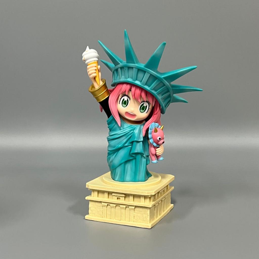 20cm Spy X Family Anya Forger Statue of Liberty Anime Action Figure Collectible Model for Desktop Decor High Quality Gift for Fans