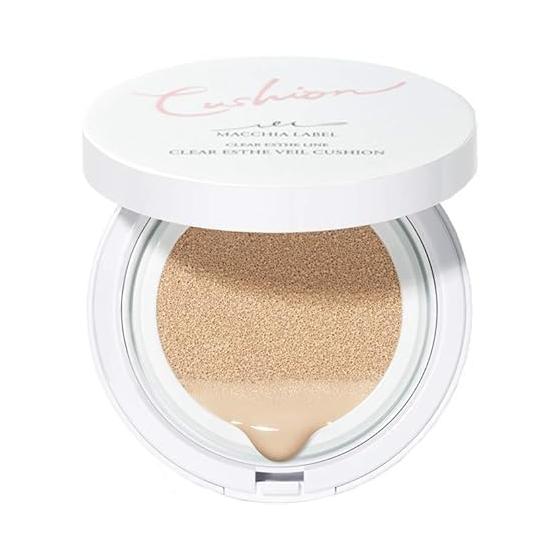 Maquia Label Clear Aesthetic Veil Cushion Foundation (Natural) (with case and puff) | Cushion foundation with serum