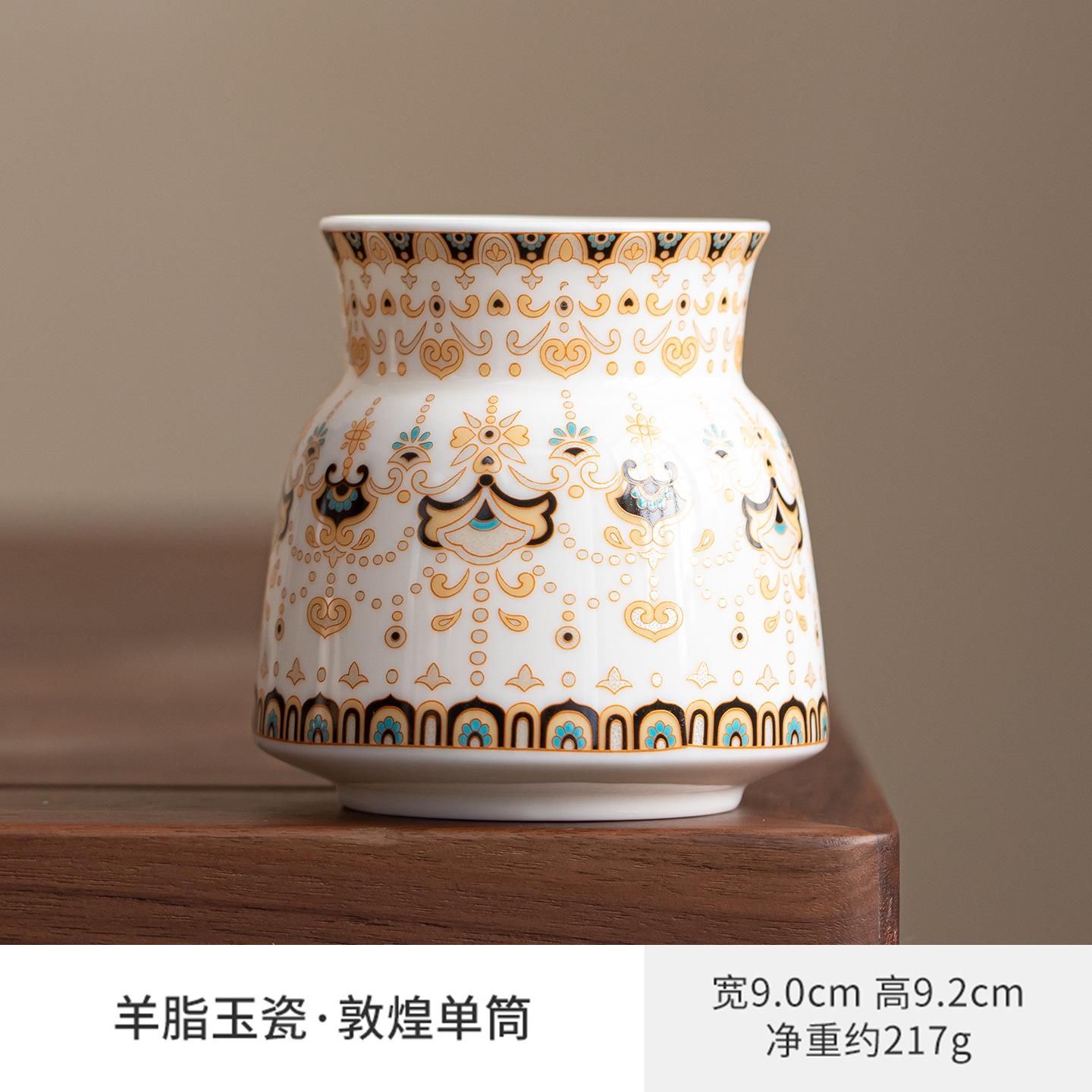 

Mutton Fat Jade Thangka Dunhuang Tea Six Gentlemen Zen Tea Tool Set Teaware Utensils Puer Tea Ceremony Accessories Collection