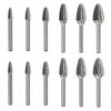 Carbides Rotary File Tool Double /Single Flute Design Point Burr Die Grinders For Metalworking Wood Carving Polishing