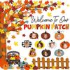 Pasimy Fall Bulletin Board Decorations Set Pumpkin Classroom Door Decor Autumn Maple Cutouts DIY Pumpkin Photo Crafts Thanksgiving Bulletin Board for