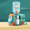 Mini-Wasserspender-Bus, 2-in-1, drücken Sie, um Wasser aus der Flasche zu holen, austauschbar, Rollenspiel, lustiges Kinder-Wasserspender-Spielzeug, Kinder-Geschenk