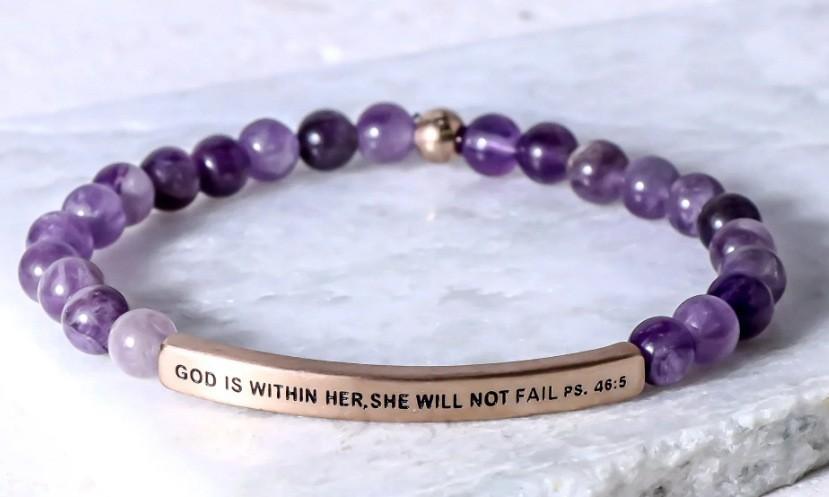 6Mm steel ball obsidian powder chalcedony stainless steel elbow lettering aquamarine bracelet