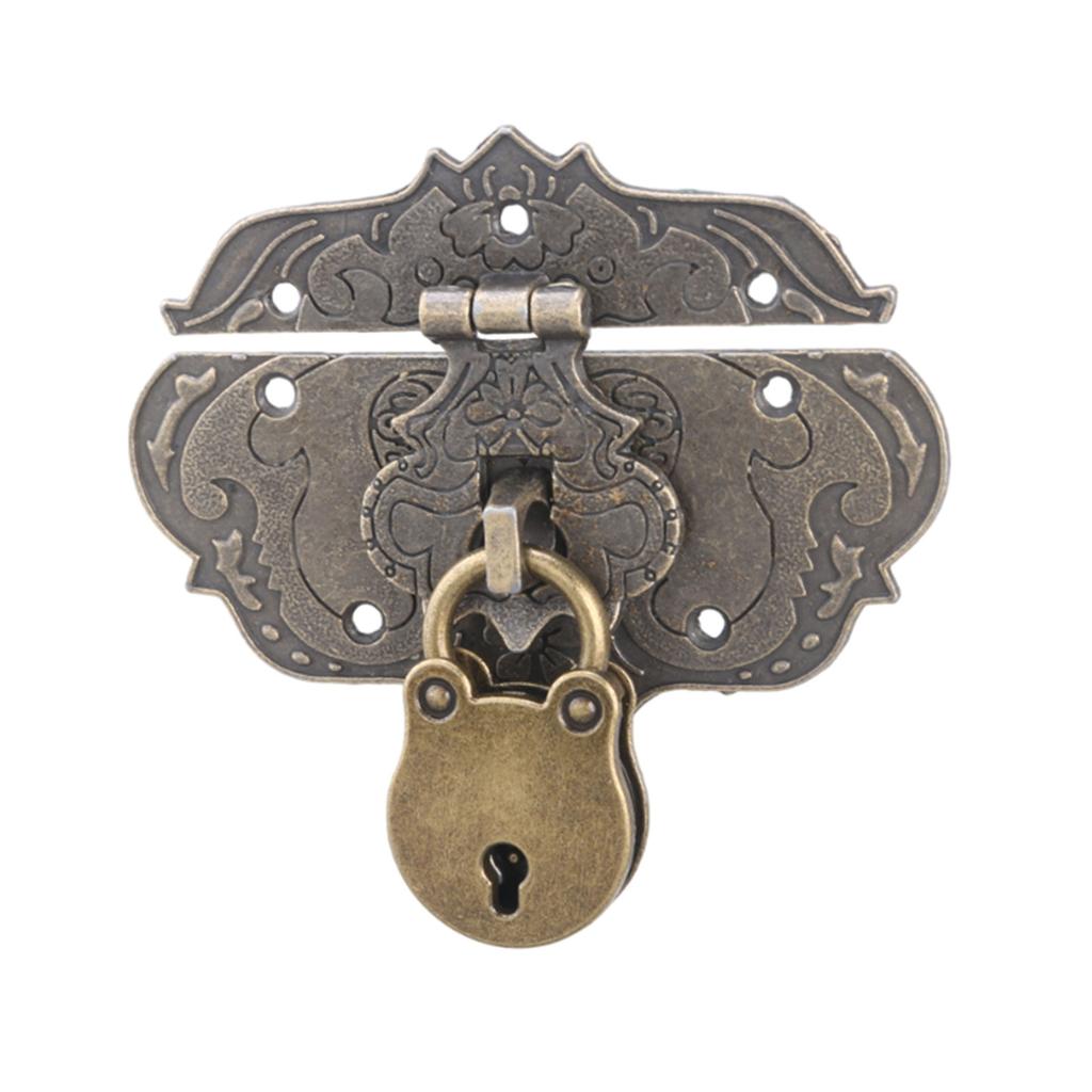 Hook Lock Decorative Hardware Antique Wooden Case Hasp Lock Furniture Buckle Clasp Lock Simple Installation for House