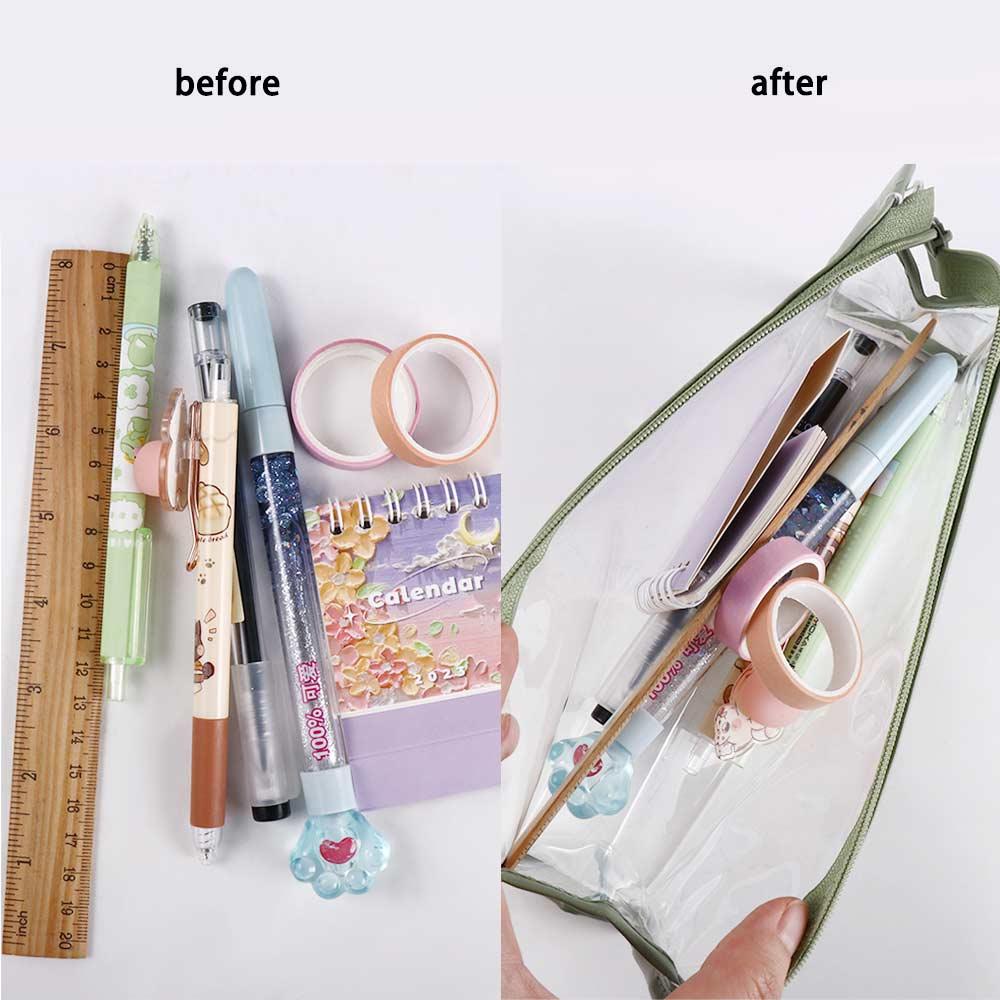 Organizer School Office Supply Storage Bag Transparent Pencil Bag Zipper Pen Pouch Pencil Case
