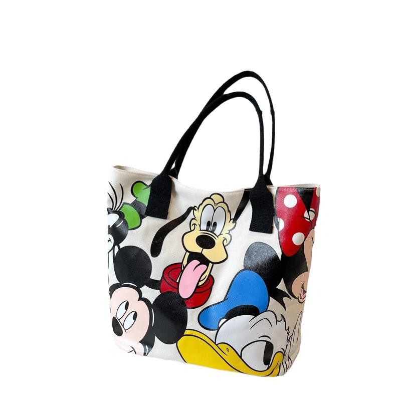 Women's Korean Style Canvas Shoulder Bag, Large Capacity Casual Tote and Student School Handbag