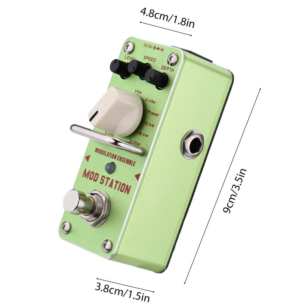AROMA AMS 3 Mod Station Modulation Ensemble Electric Guitar Effect Pedal Mini Single Effect with True Bypass