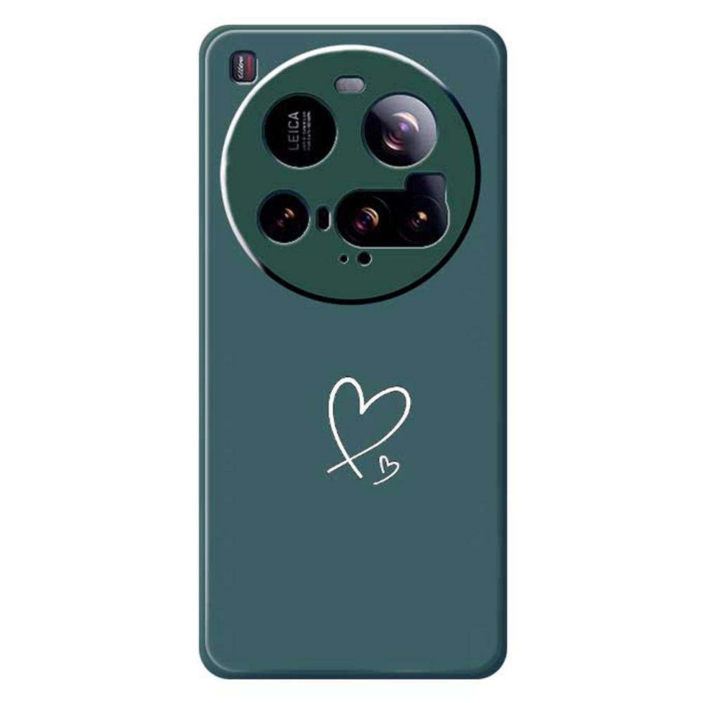 For Xiaomi 15 Ultra Case White Love Pattern Printing Straight Edge TPU Phone Back Cover