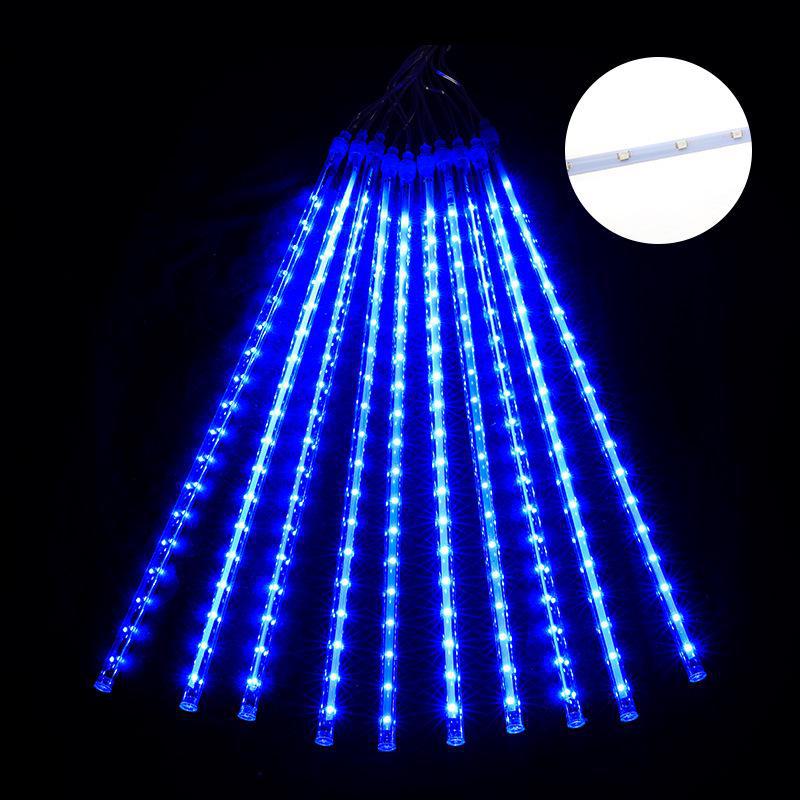 Outdoor Waterproof Solar LED Meteor Shower Lights: Colorful Hanging Tree Decoration for Street and Landscape Atmosphere