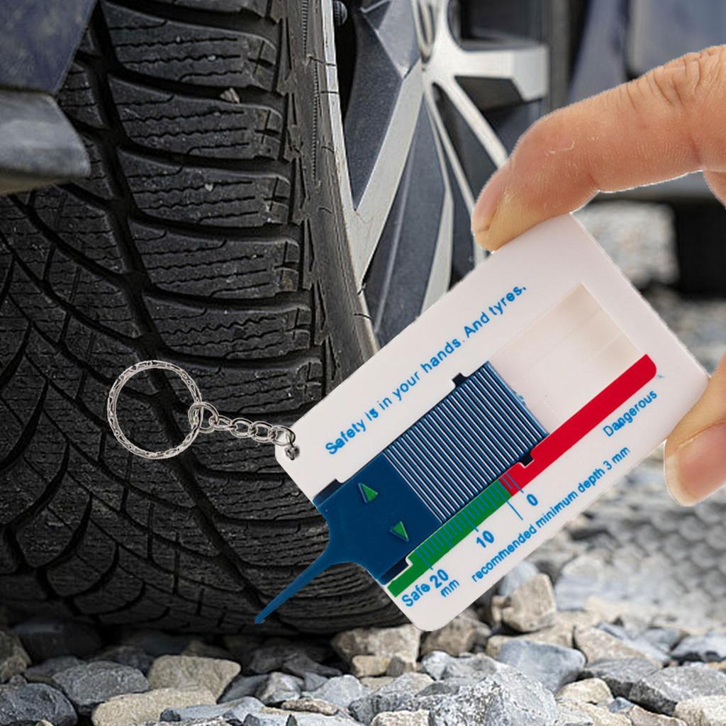 Tire Depth Gauge Tool Professional Depth Gauge Easy Reading Tire Measure Thickness Ruler High Precision Tread Measurement Tool