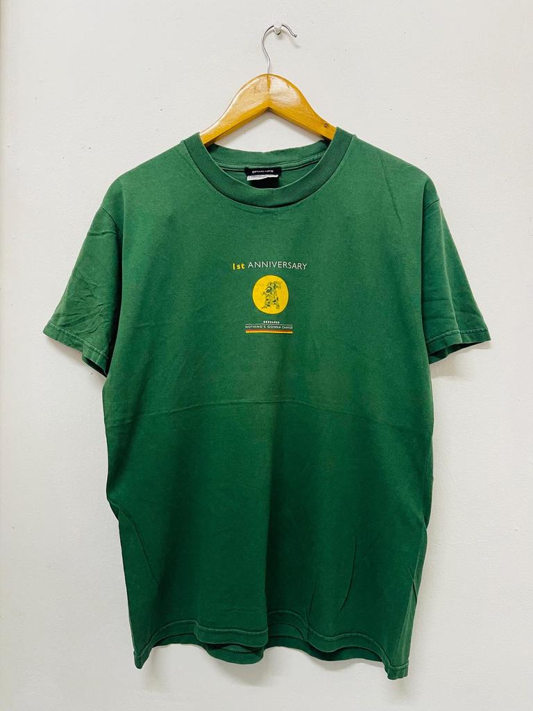 Vintage 90s Revolver Tokyo : 1st Anniversary T-Shirt / Streetwear / Fashions / Hip Hop / Punk / Old Money / Japan Streets / Green / M