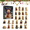 Advent Calendar for Kids Dog Calendars 2026, 2D Acrylic Ornaments Christmas Countdown Calendar, Winter Theme Pendant Set Cute Flat Puppy Hanging