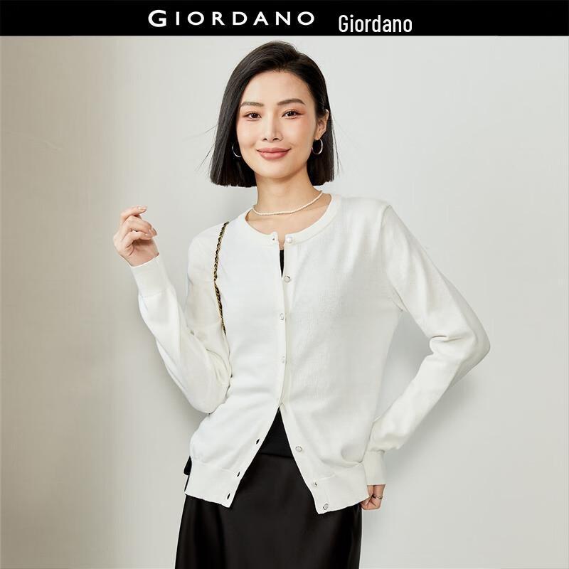 Giordano Women's Combed Cotton Anti-Pilling Knit Cardigan