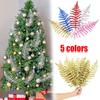1PC Shiny Surface Decorations Artificial Leaves Romantic Atmosphere Durable DIY Christmas Party Scene Lightweight Wedding 44CM