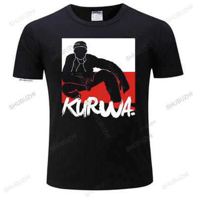 Unisex Vintage Print Durst Lustiges Kurwa-Flagge für Polen T-Shirt Mädchen Jungen Baumwolle Atmungsaktiv Brief Unisex feUnisex T-Shirt Beliebt