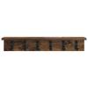 Wall Mounted Nightstand Smoked Oak 60 x 10.5 x 10.5 cm