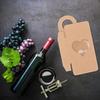 VILLCASE 25 Pieces Kraft Paper Wine Bottle Box with Window, Small Hanging Gift Boxes, Foldable Wine Candy Boxes for Chocolate, Truffles, Cookies,