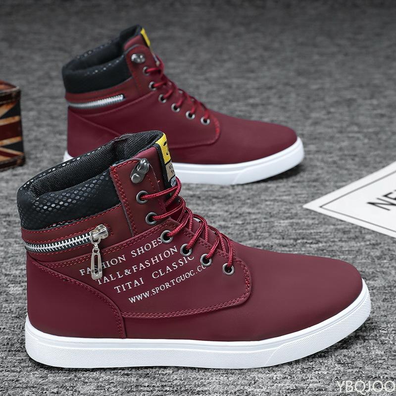 New fashionable versatile high top shoes autumn winter men's casual comfortable flats men's minimalist sports shoes