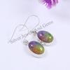 Solar Quartz Earrings, Handmade Quartz Earrings, Solid 925 Sterling Silver Oval Earrings, Birthday Gift, Gemstone Earring, Gift for Mom