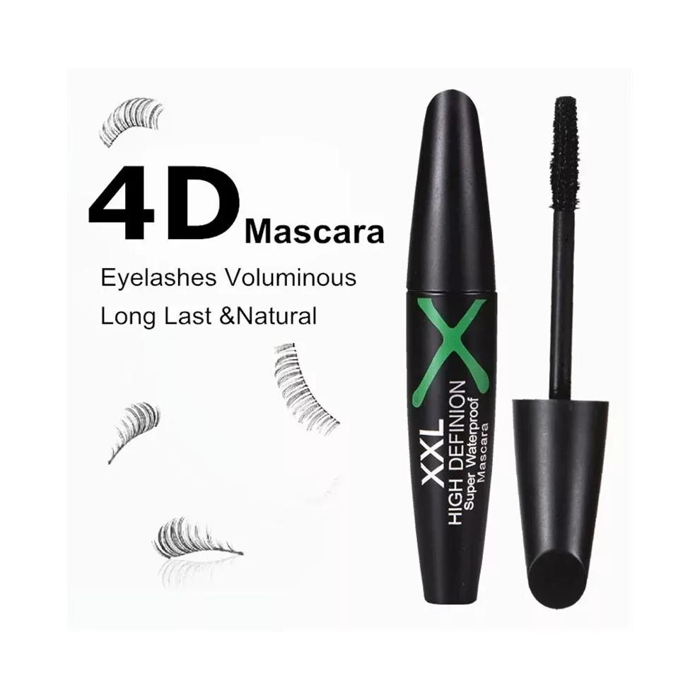 4D Mascara Waterproof Silk Fiber Thick Lengthening Smudge Proof