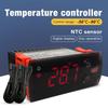 Double Sensors Thermostat For Cold Storage With Temperature Control Heating Cooling Mode LCD Display ABS Construction