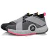 Li Ning All City 7 Cushioning Slip Resistant Abrasion Resistant Mid Top Basketball Shoes Men's Gray Pink ABAN047-2
