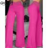 Pantaloni e capris con stampa tinta unita casual alla moda da donna