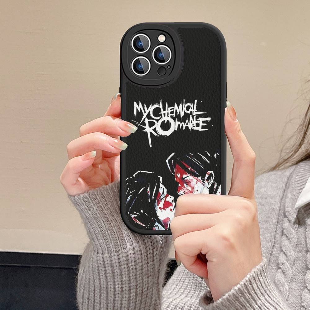My Chemical Romance Phone Case For IPhone 16 15 14 13 12 11 Pro Max Plus Mini Leather Cover