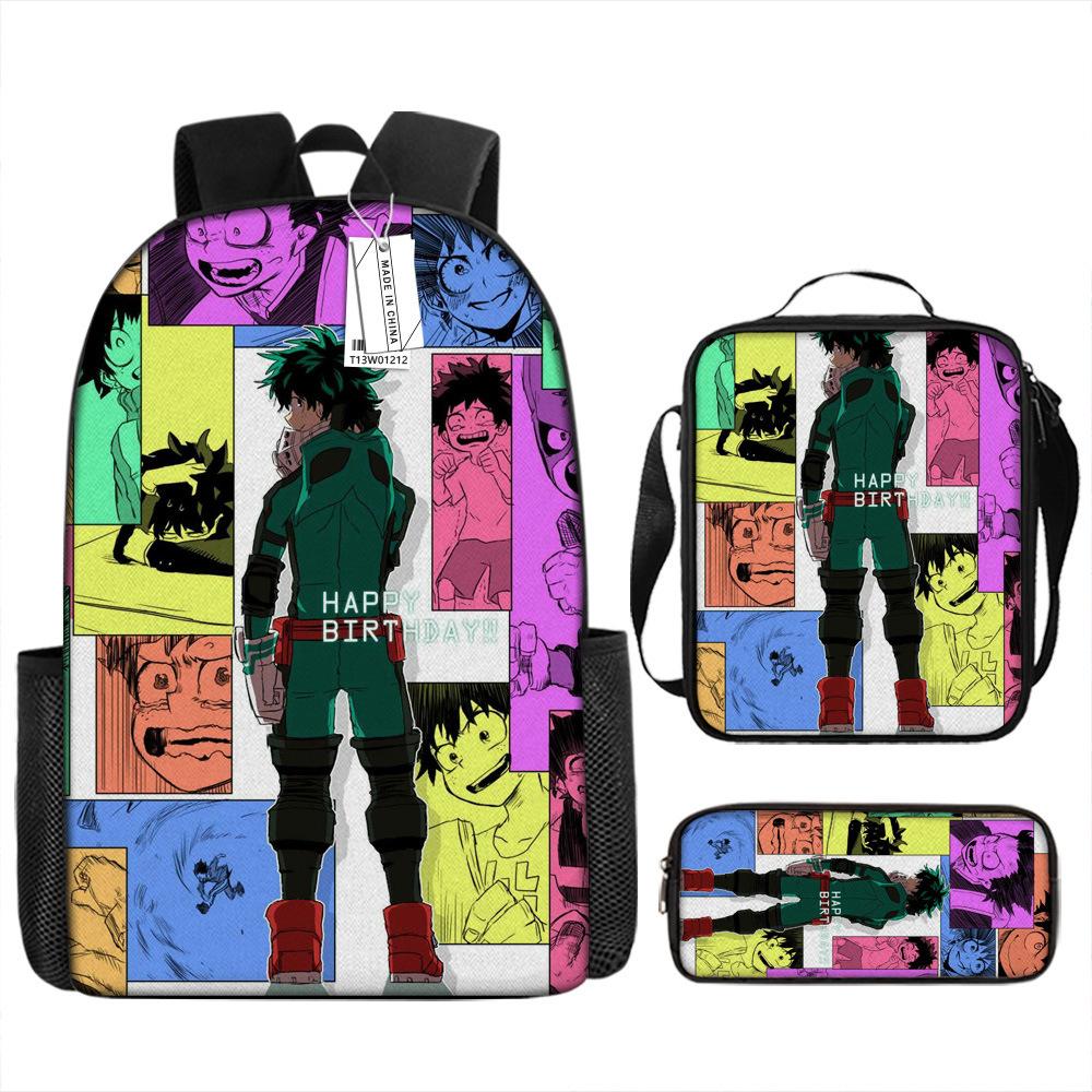 Around My Hero Academia My Hero Academia School Bag New Burden Reduction Spine Protection Elementary School Backpack