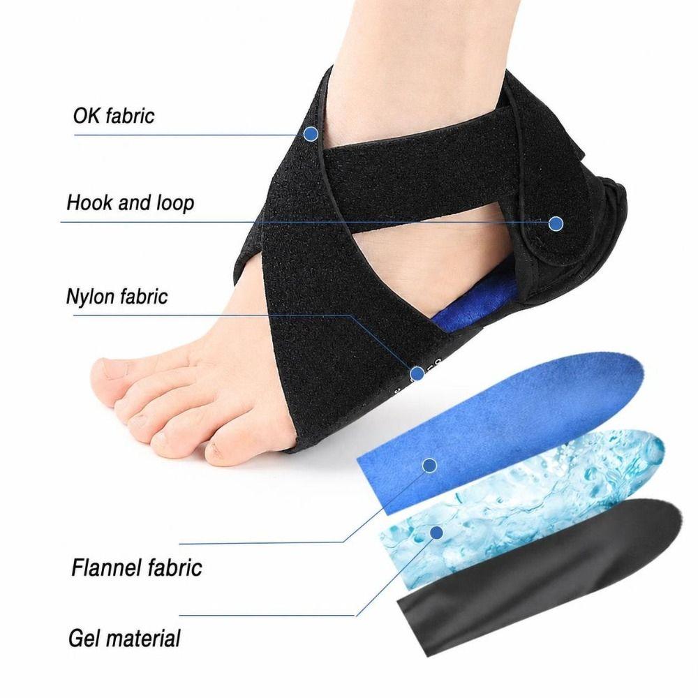 1pair Adjustable Heel Ice Pack Wrap Gel Coverage Cold Therapy Wrap Foot Injury Recovery