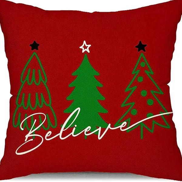 New Christmas Gingerbread Man Candy Decorative Pillow Cover Home Living Room Holiday Party Pillow Cover
