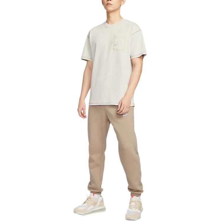 Nike Sportswear Casual Minimalist Loose Short Sleeve T-Shirt Men Tops Light-Bone HJ0777072