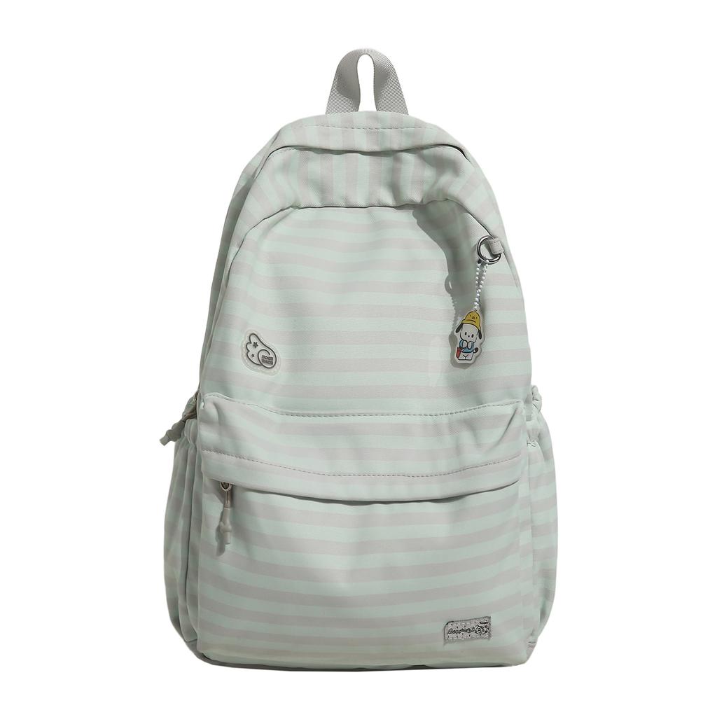 Schoolbag Korean Cute Striped Backpack High Value Junior High School Student Schoolbag Lightweight Versatile Large Capacity Backpack