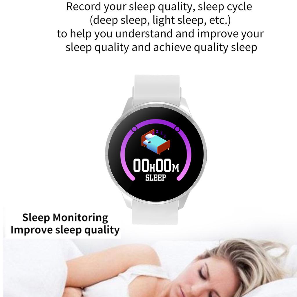 Sportowy Tracker Fitness Przypomnienie o Połączeniach Damski Smartwatch Wodoodporny Monitor Tętna Odtwarzanie Muzyki Pogoda Męski Smartwatch