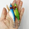 Shrimp Fake Bait Fishing Lure with Sharp Hook Realistic Looking 3D Eyes Bright Colors Luminous Hard Lure Artificial Bait