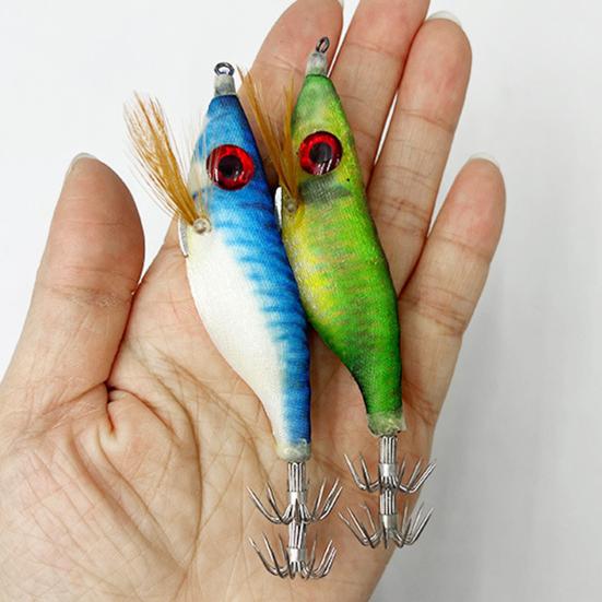Shrimp Fake Bait Fishing Lure with Sharp Hook Realistic Looking 3D Eyes Bright Colors Luminous Hard Lure Artificial Bait