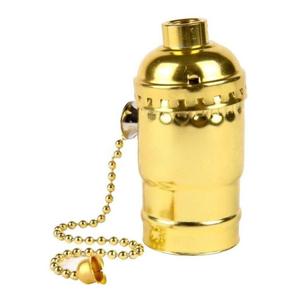

Black Silver Gold Light Screw Socket 250V Edison Lamp Holder Retro Bulb Bases Light Decoration золотой