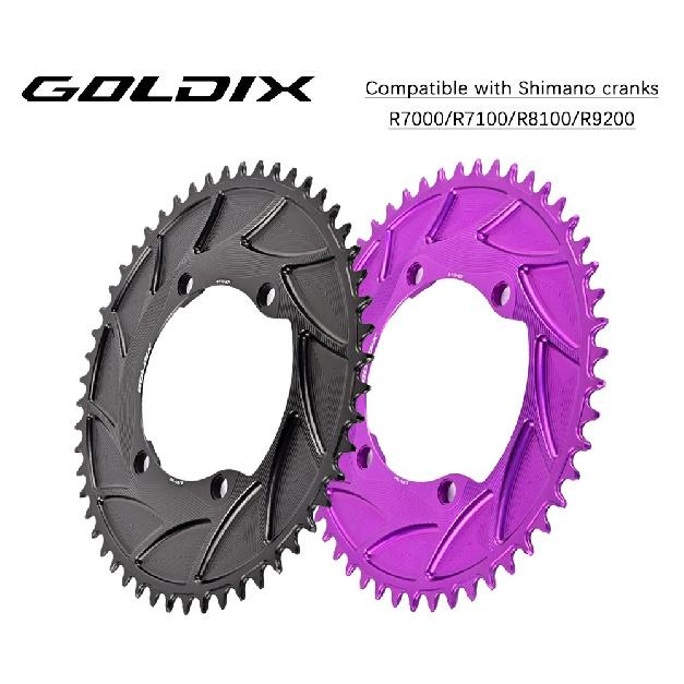 GOLDIX Road Bike Gravel Bike Single Chainring 110BCD Suitable for Shimano R7000 R8000 R8100 R9200 Suitable for Crank Power Meter