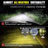 NV350 Caravan LED Fog Lamp, 2 Color Switching, T10, 8 Striking White Wedge Bulbs,