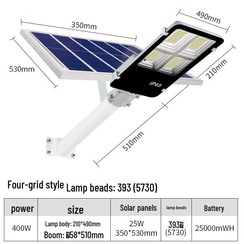 JUN YONG LIGHTING 400W Four-Grid Solar Street Light