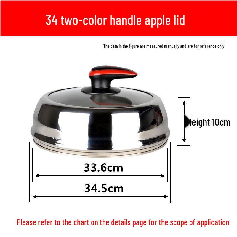 Heightened Stainless Steel Glass Pot Lid with Stand