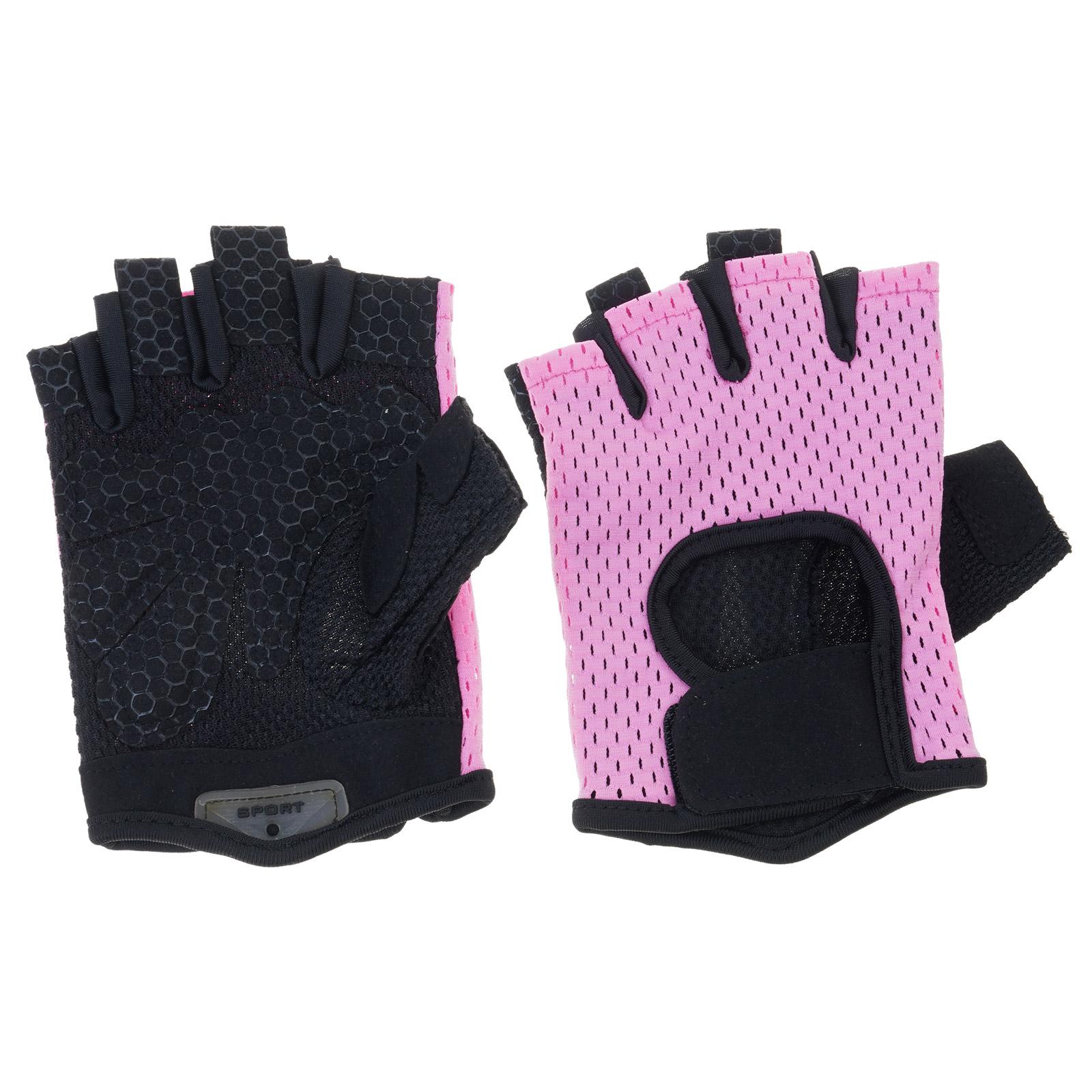 

2pcs Half Finger Gloves Cycling Gloves Shock Absorption Fitness Padded Mittens for Men and Women XL розы красного