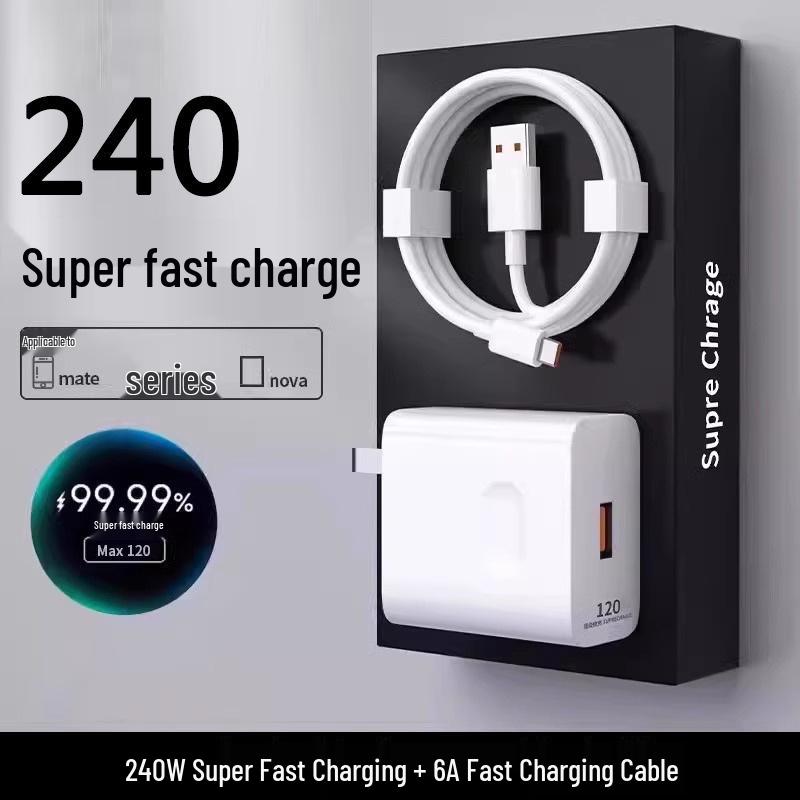 Compatible 66W Charger for Huawei, 240W Android Type-C Honor Cable, 6A Super Fast Charging.